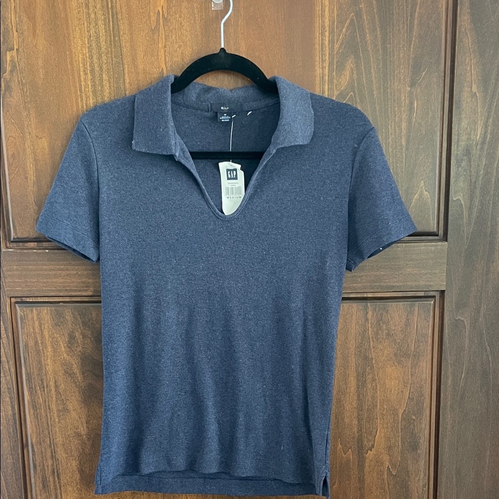 GAP ladies Short-Sleeve Polo in Dark Navy